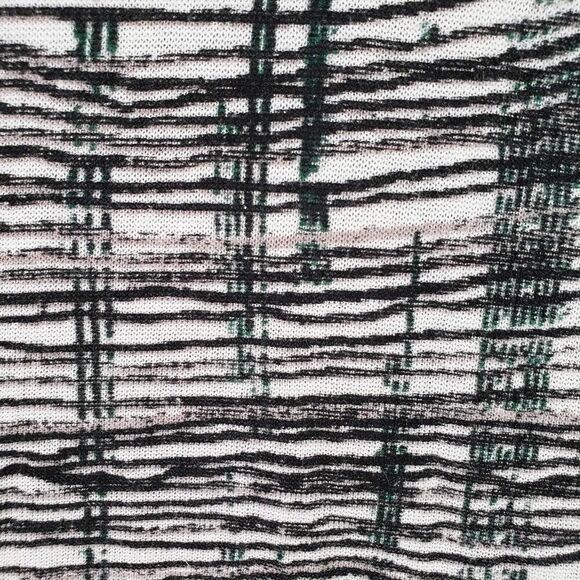 Nic + Zoe Sweater Cardigan Plus Size 1X Open Front Black Geometric Stretch Knit - Picture 4 of 9